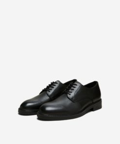 Selected Homme Blake Leather Derby Shoes Black