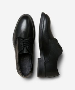 Selected Homme Blake Leather Derby Shoes Black