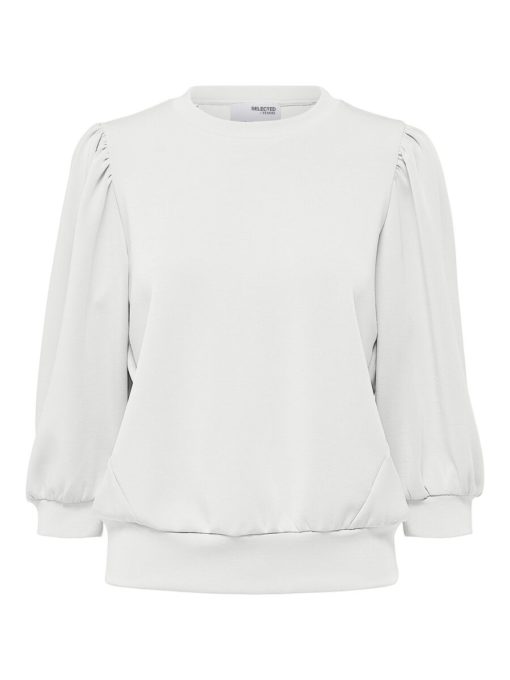 Selected Femme Tenny Sweat Top White