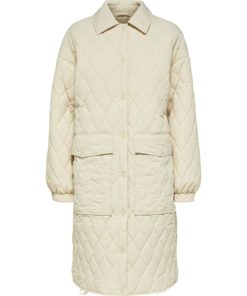 Selected Femme Mia Quilted Coat Sandshell