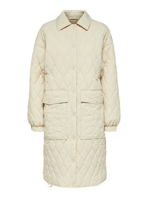 Selected Femme Mia Quilted Coat Sandshell