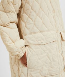Selected Femme Mia Quilted Coat Sandshell