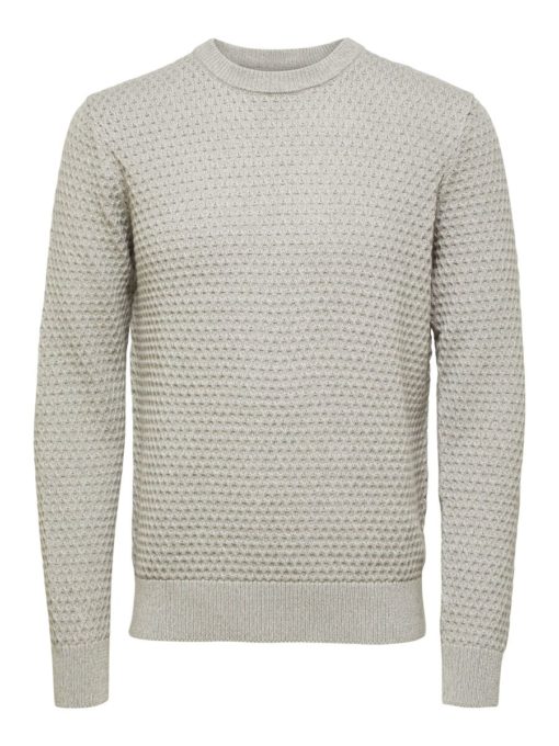 Selected Homme Remy Structure Knit Ghost Gray