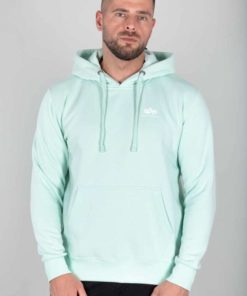 Alpha Industries Basic Small Logo Hoodie Mint