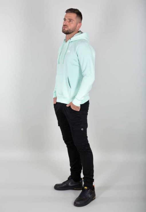 Alpha Industries Basic Small Logo Hoodie Mint