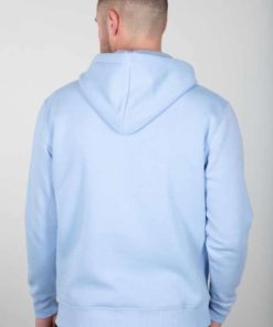 Alpha Industries Basic Small Logo Hoodie Light Blue