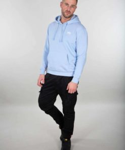 Alpha Industries Basic Small Logo Hoodie Light Blue