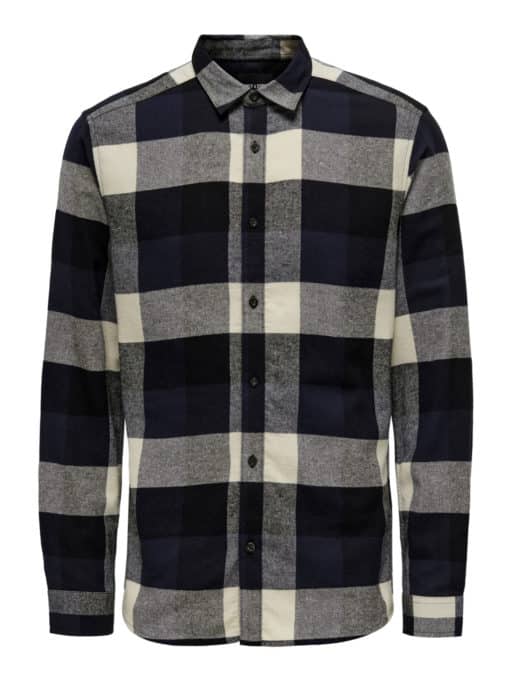 Only & Sons Gudmund Check Shirt Blue
