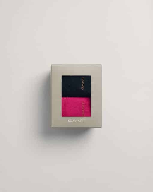 Gant Woman Merino Wool Socks 2-Pack Gift Box Raspberry Red