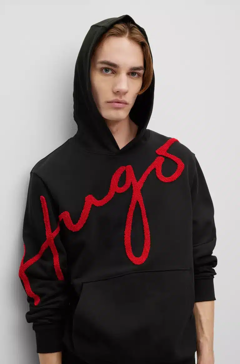 Hugo hoodie black sale