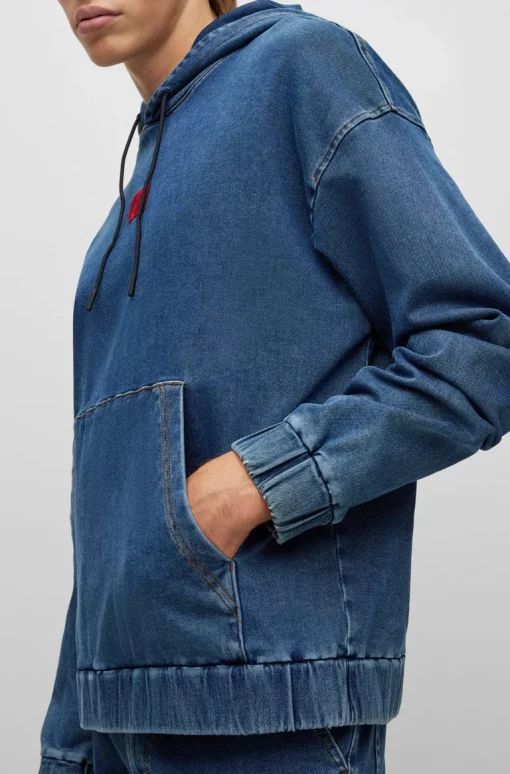 Hugo Denim Hoodie Blue