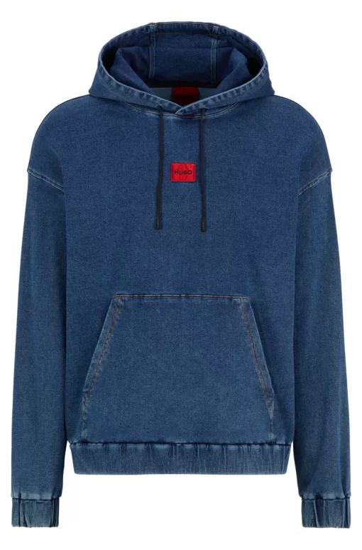 Hugo Denim Hoodie Blue