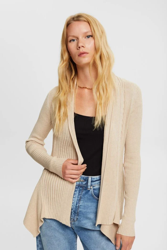 Buy Esprit Rib Cardigan Sand - Scandinavian Fashion Store Buy Esprit Rib Cardigan Sand - Scandinavian Fashion Store