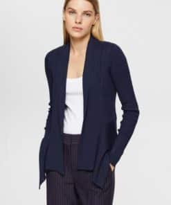 Esprit Rib Cardigan Navy