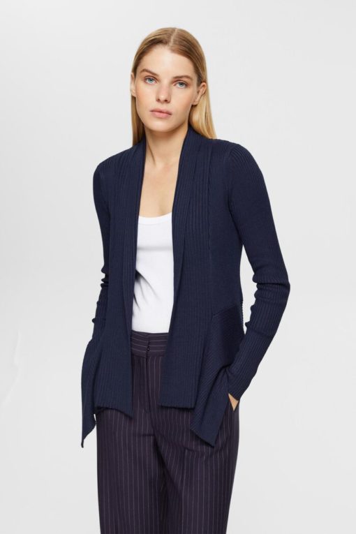 Esprit Rib Cardigan Navy