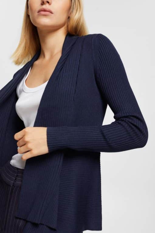 Esprit Rib Cardigan Navy