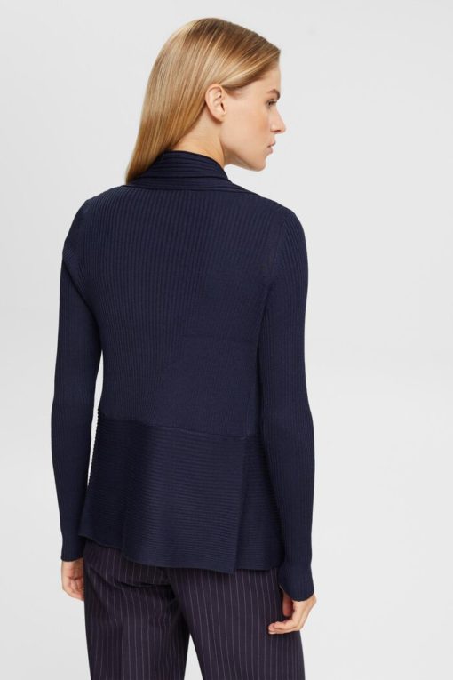 Esprit Rib Cardigan Navy