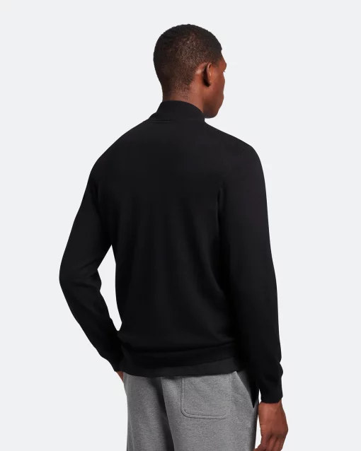 Lyle & Scott Roll Neck Merino Jumper Jet Black
