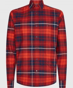 Tommy Hilfiger Oxford Blackwatch Shirt Regatta Red / Hot Heat / Multi