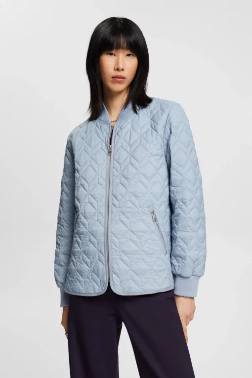 Esprit Quilted Jacket Light Blue Lavender
