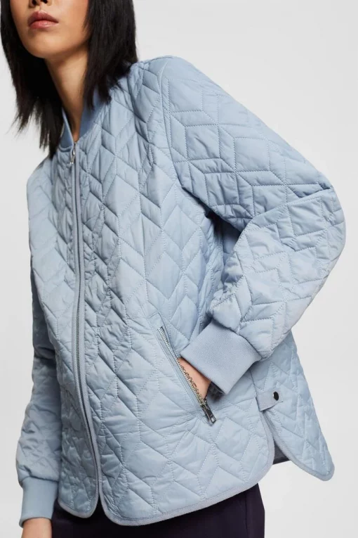 Esprit Quilted Jacket Light Blue Lavender