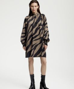 Gestuz Bothildegz Short Dress Maxi Zebra Black/Walnut