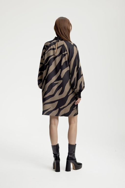 Gestuz Bothildegz Short Dress Maxi Zebra Black/Walnut