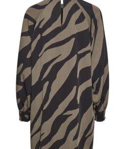 Gestuz Bothildegz Short Dress Maxi Zebra Black/Walnut