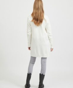 Vila Ril Long Knit Cardigan White Alyssum
