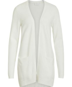 Vila Ril Long Knit Cardigan White Alyssum