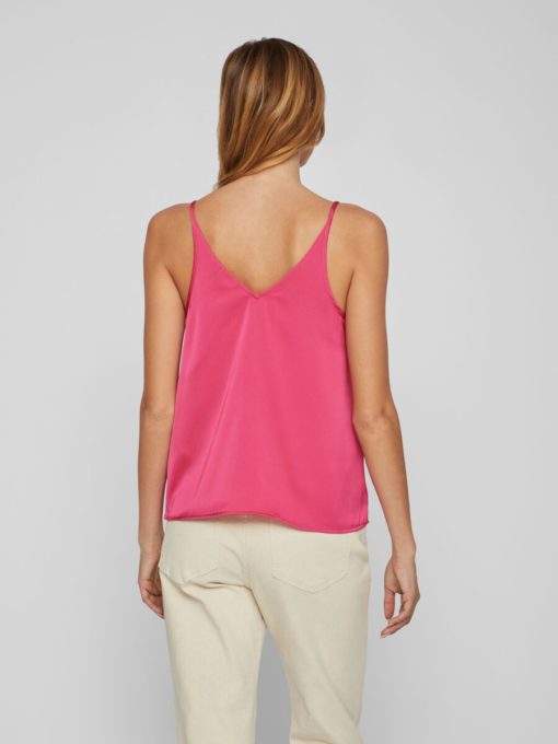 Vila Ravenna Strap Top Pink Yarrow