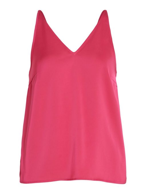 Vila Ravenna Strap Top Pink Yarrow