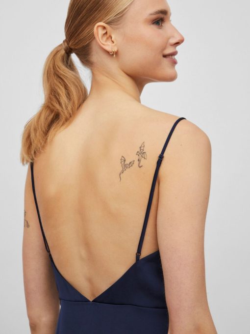 Vila Ravenna Strap Dress Navy Blazer