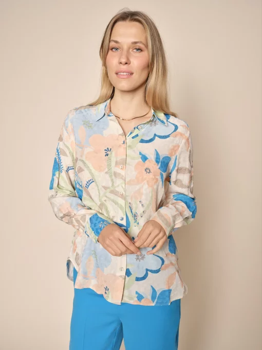 Mos Mosh taylor Botanic Shirt Birch