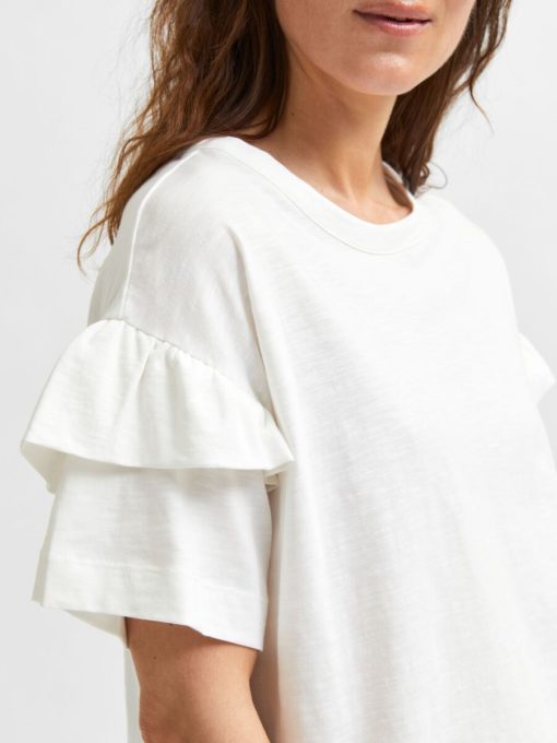 Selected Femme Rylie Florence Tee Snow White