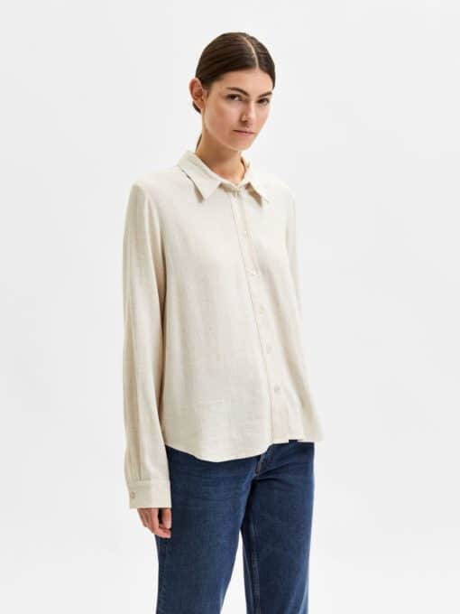 Selected Femme Viva Shirt Sandshell