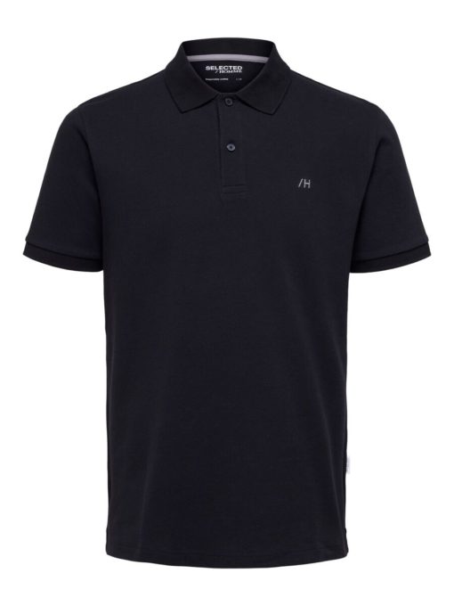 Selected Homme Dante SS Polo Black