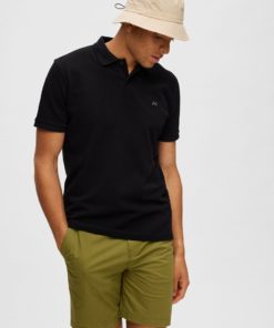 Selected Homme Dante SS Polo Black