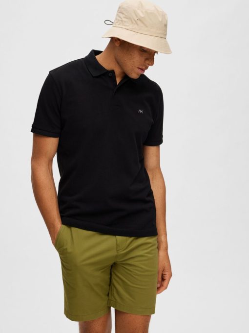Selected Homme Dante SS Polo Black