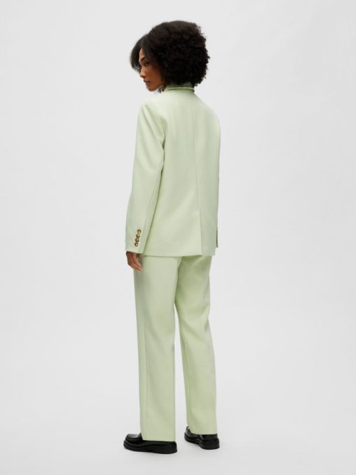 Selected Femme Doah Asymmetric Blazer Celadon Green