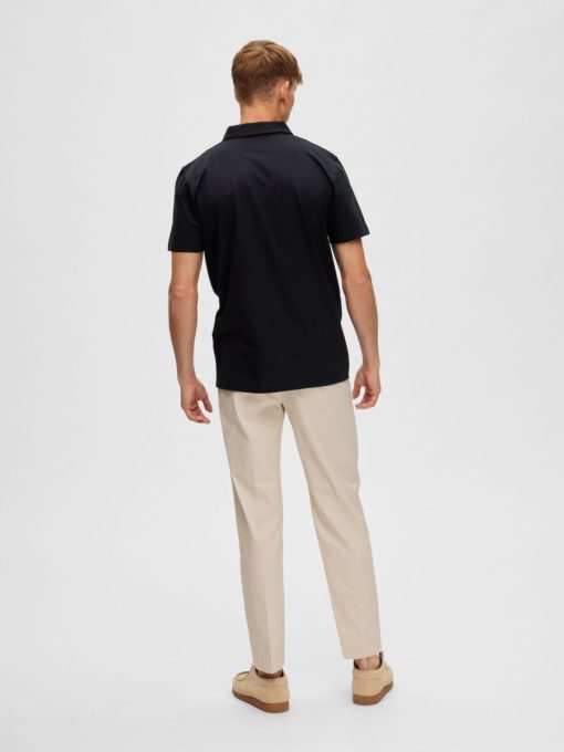 Selected Homme Hector Merc Polo Shirt Black