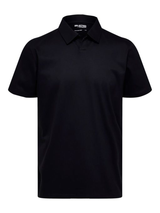Selected Homme Hector Merc Polo Shirt Black