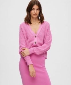 Selected Femme Sinna New Knit Cardigan Cyclamen