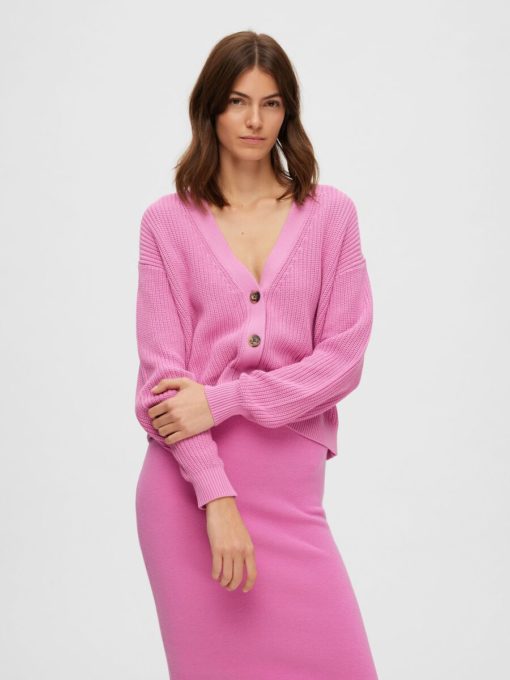 Selected Femme Sinna New Knit Cardigan Cyclamen
