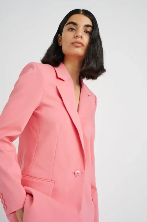 In Wear Zellaiw Long Blazer Pink Rose