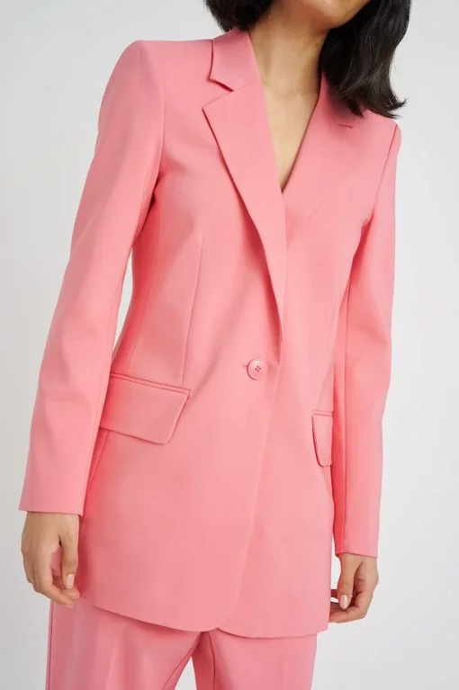 In Wear Zellaiw Long Blazer Pink Rose