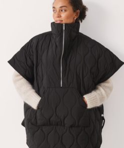 Part Two Safia Poncho Jacket Black