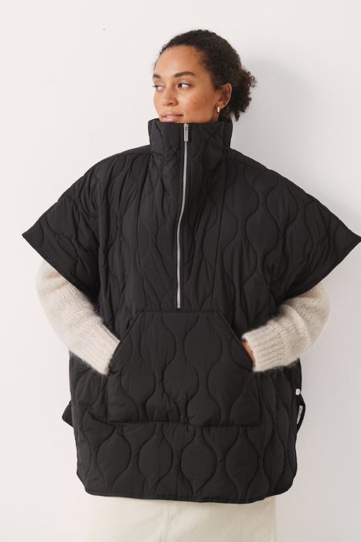 Part Two Safia Poncho Jacket Black