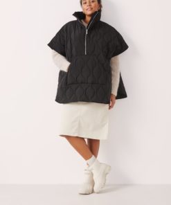 Part Two Safia Poncho Jacket Black