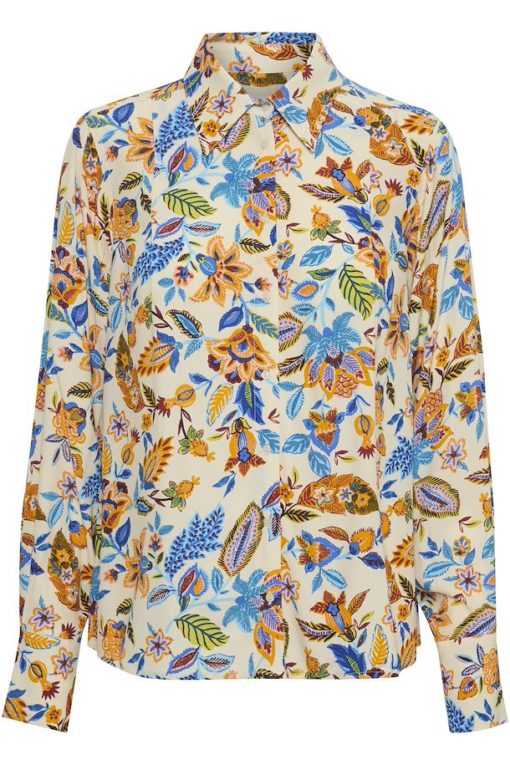 Part Two Sabila Shirt Blue Craft Flower